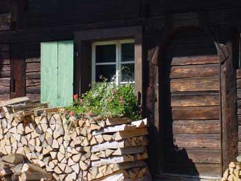 Typisches Schwarzwaldhausfenster im Münstertal
